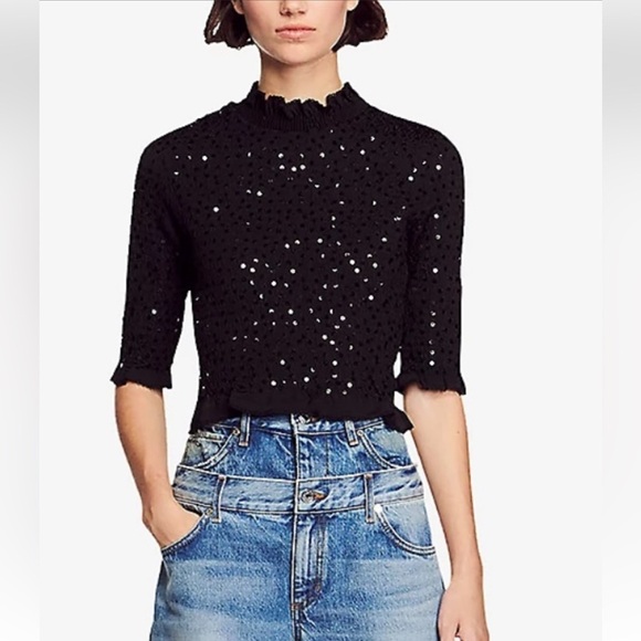 Sandro Sequin Top- Size S; Like New Condition (Never Worn) - Picture 10 of 12